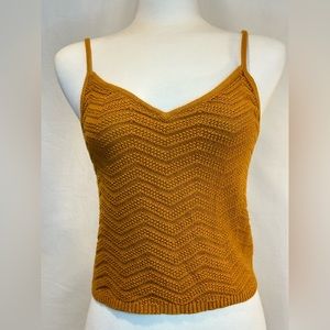 Pre-Owned Kendall & Kylie Knit Tank Top, Mustard Yellow, Size Medium